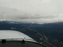 Black Butte under the fog at 8,500 feet